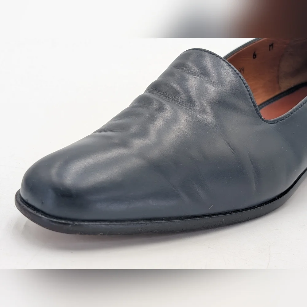 COACH Made In Italy Women's Size 6M Classic Navy Genuine Smooth Leather Loafers - Picture 6 of 17